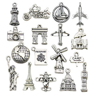 Wanderlust Whispers & Tiny Travel Tales Charms 17 Piece