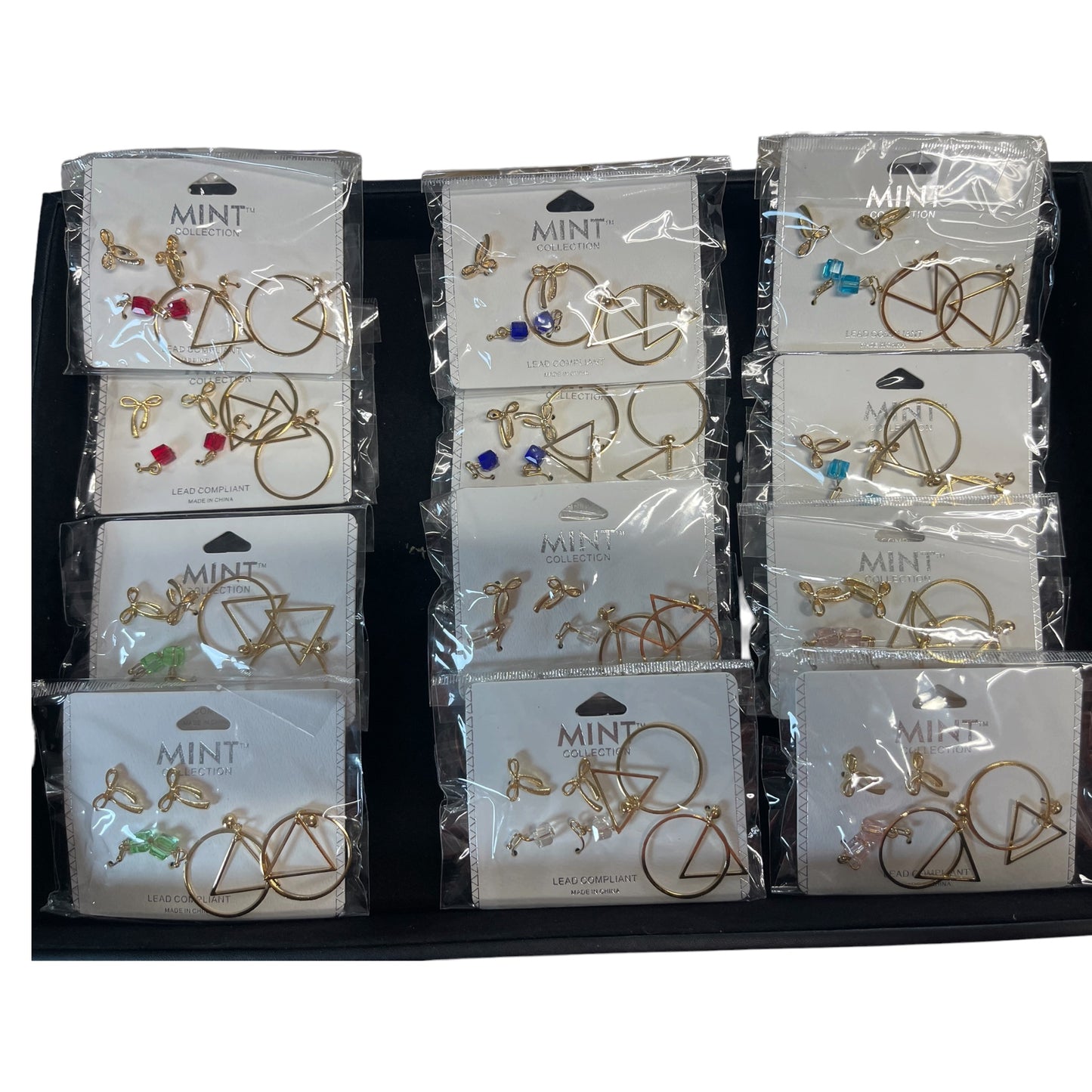 Whimsy Mix & Match Charm Earring Set 3 pair per card - 12 Cards!