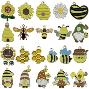 🐝 Buzz & Bloom: Honeybee Charm Parade 20 Pieces🌼