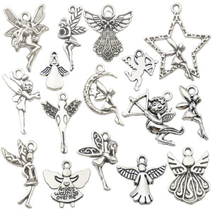 🧚 Whispering Fairies, Angels & Starlit Spirits 32 Mixed Piece Charms 🧚