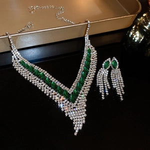 Emerald Cascade Statement Set