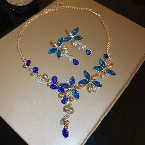 Azure Blossom Charm Set