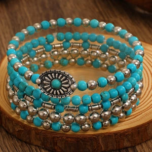 Turquoise Mesa Layered Bead Bracelet