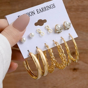 Golden Flirt: Hoops, Chains & Sweet Little Studs