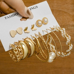 Golden Royalty: Pearls, Chains & Luxe Hoops