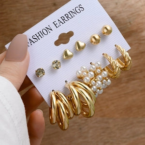 Golden Glow: Hearts, Pearls & Statement Hoops