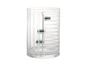 PartyLite Linear Lines Glass Hurricane Candle Holders