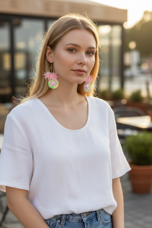 Holographic Sequin Star Earrings 6 different colors 12 pieces!