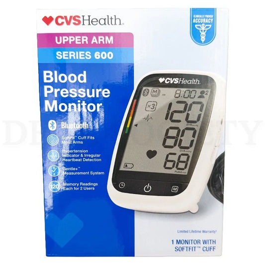 CVS Health Upper Arm Series 600 Blood Pressure Monitor with Soft Fit Cuff