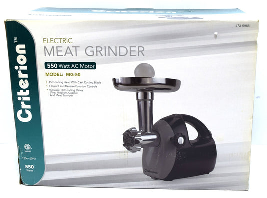 Criterion Electric Meat Grinder 550 watt MG-50 Cuisinart 473-9965
