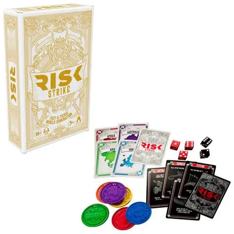 Hasbro Gaming Risk Strike Cards and Dice Game for Adults, Teens, and Kids, Quick-Playing Strategy Game, 2-5 Players, 20 Min. Average, Fun Summer Activities, Vacation Travel Essentials, Ages 10+